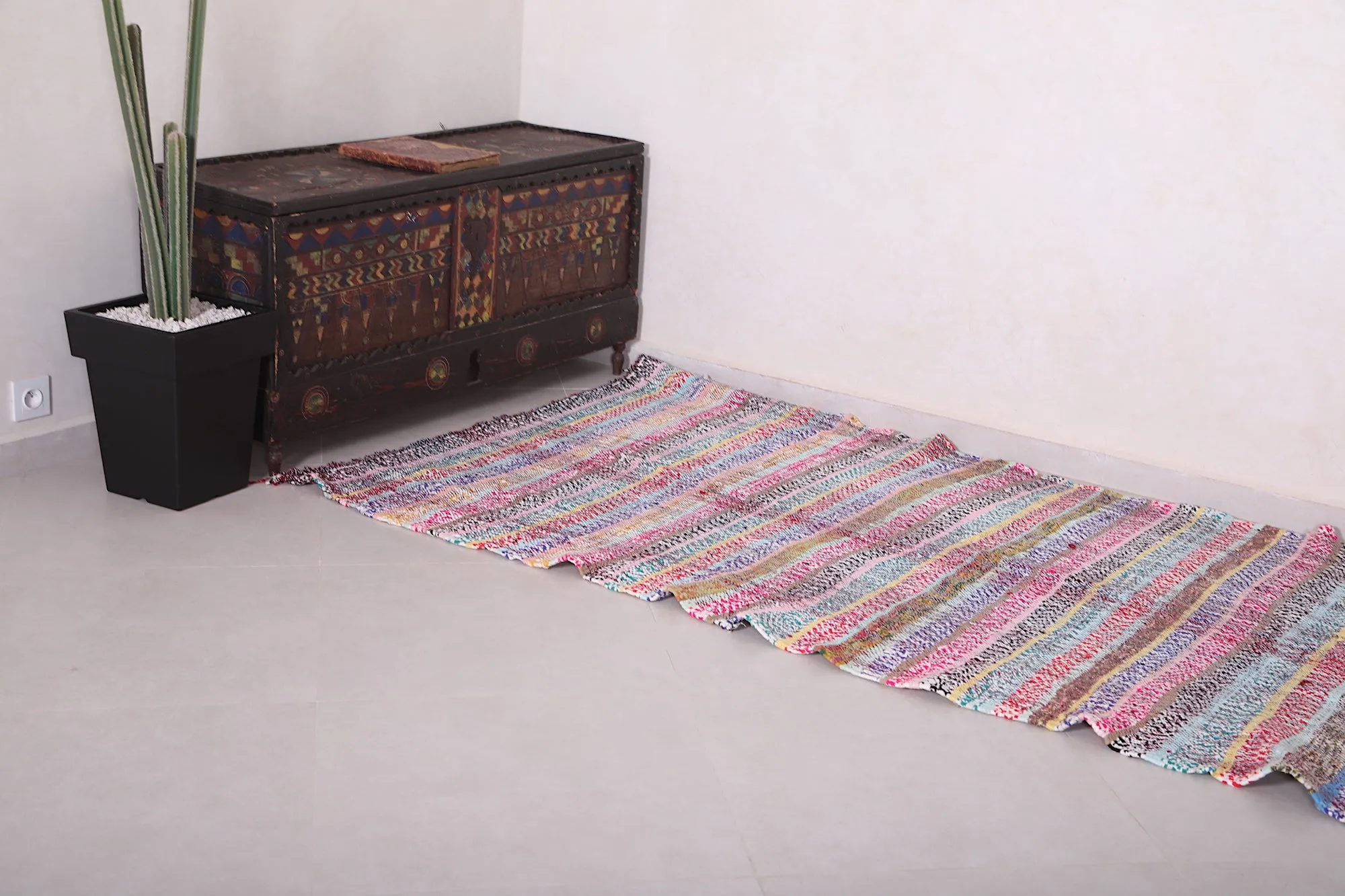 Runner Moroccan Berber Rug 4 x 11.3 Feet - Bold & Elegant Design