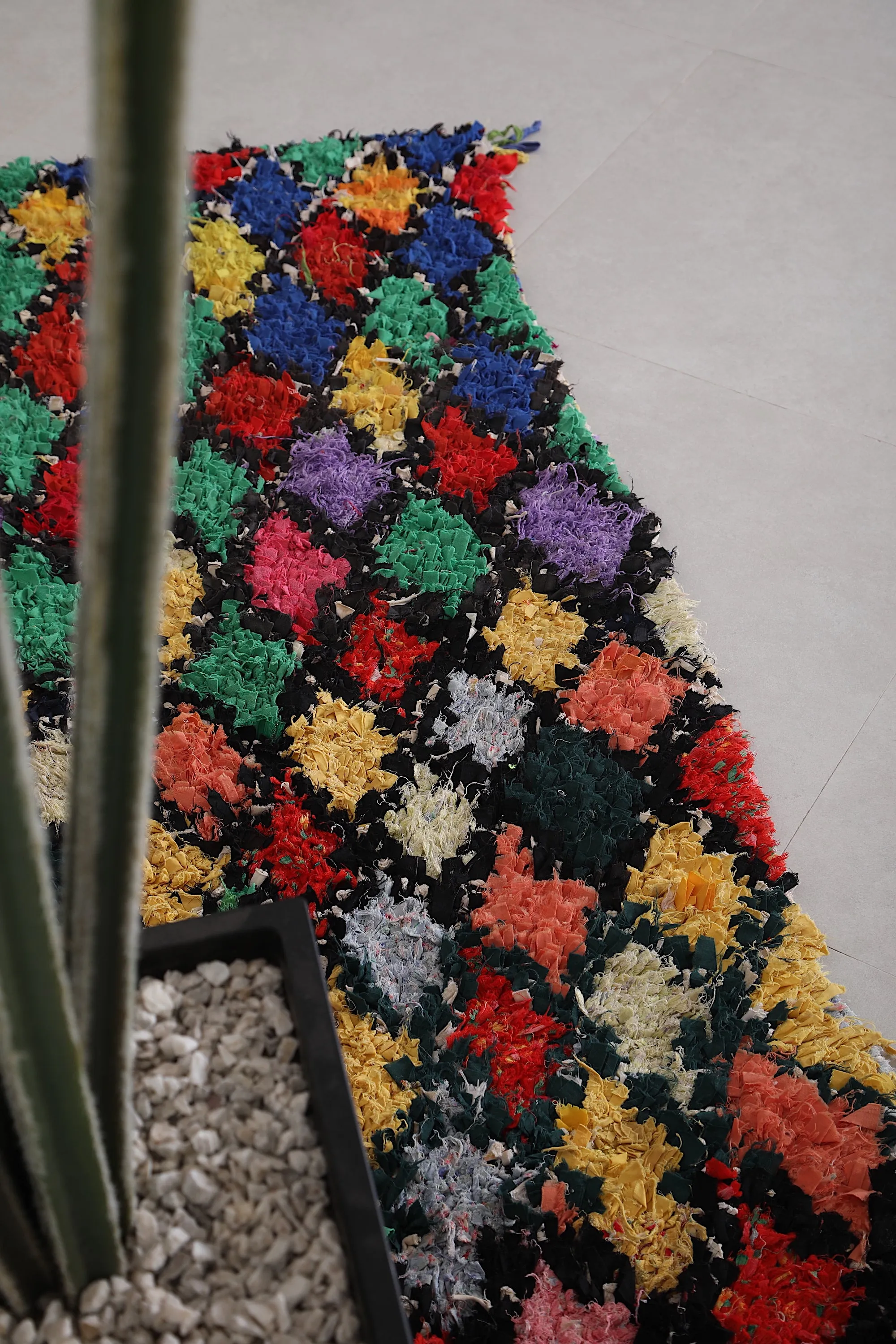 Runner Moroccan Boucherouite Rug - 2.4x5.3 ft | Handwoven Vibrant Design