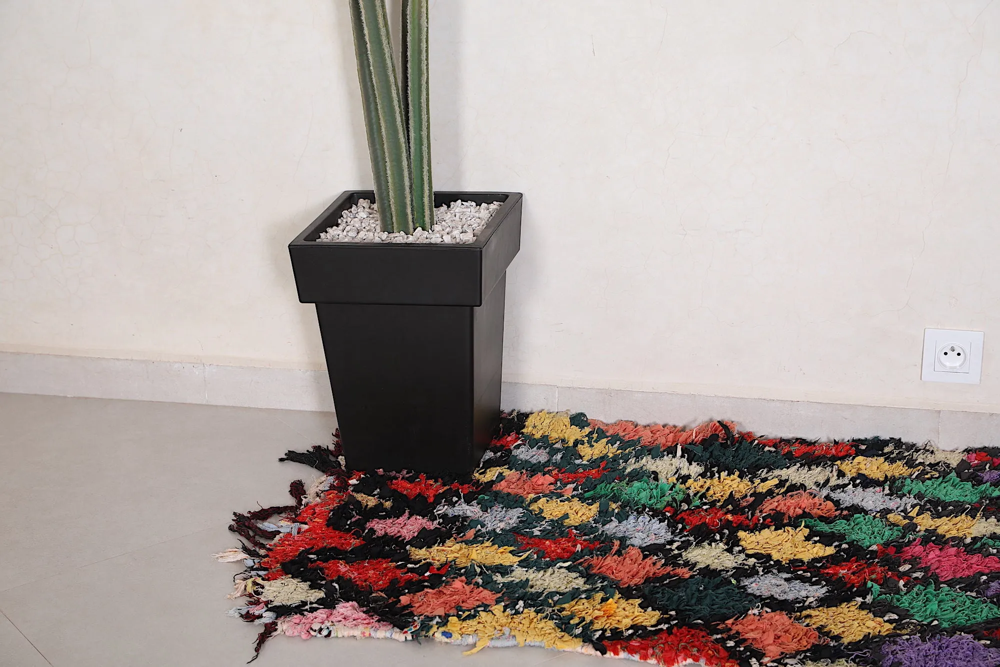 Runner Moroccan Boucherouite Rug - 2.4x5.3 ft | Handwoven Vibrant Design