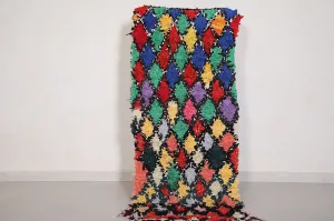 Runner Moroccan Boucherouite Rug - 2.4x5.3 ft | Handwoven Vibrant Design