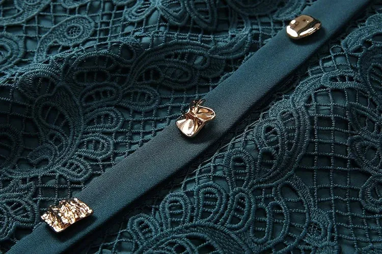 Sabrina Metallic Single-Breasted Dress