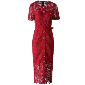Sabrina Metallic Single-Breasted Dress