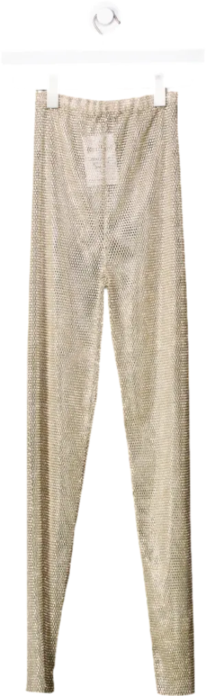 Santa Brands Metallic Golden Tight Pants UK XS