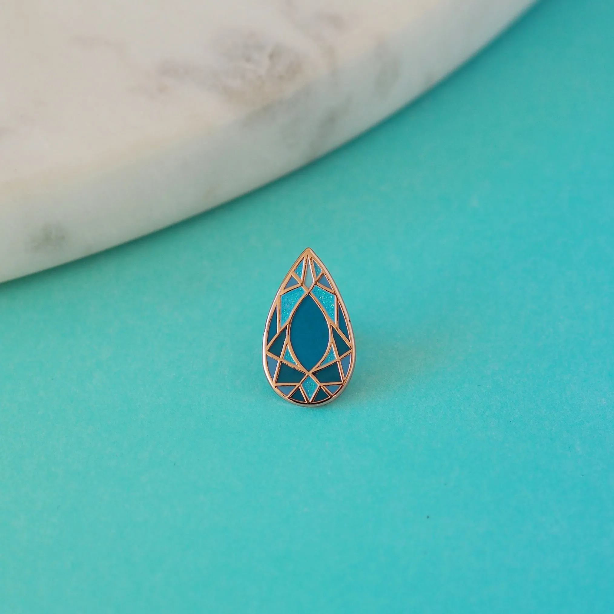 Sapphire Enamel Pin