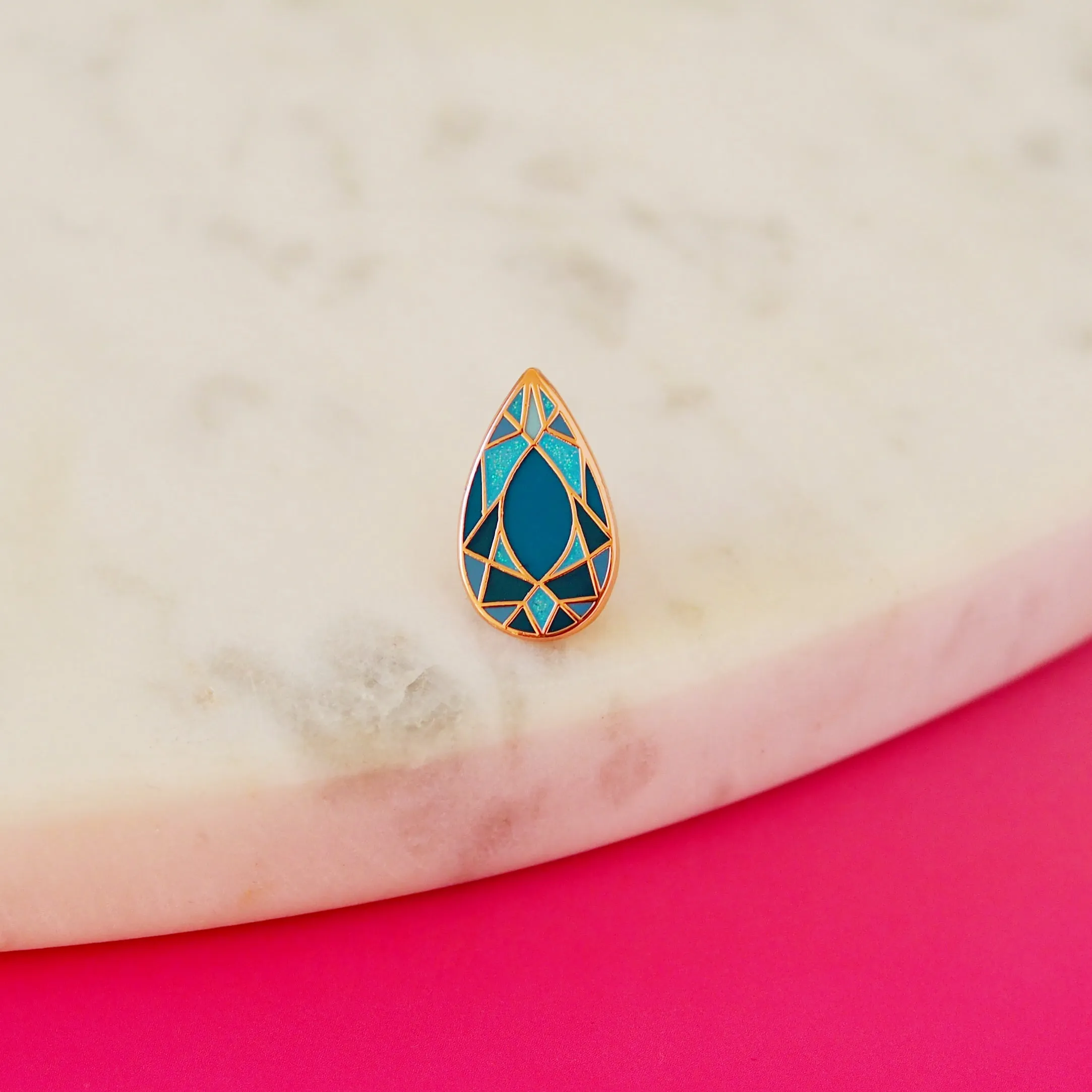 Sapphire Enamel Pin