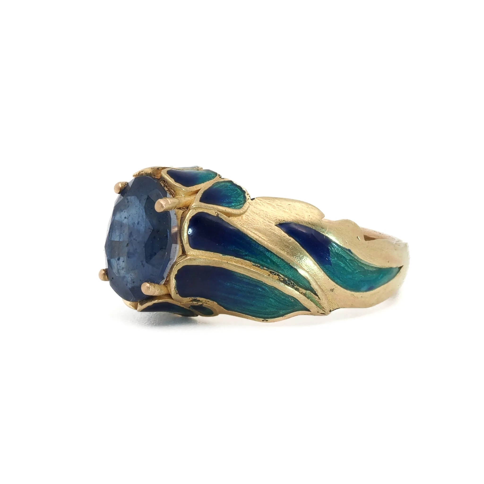 Sapphire Flame Ring