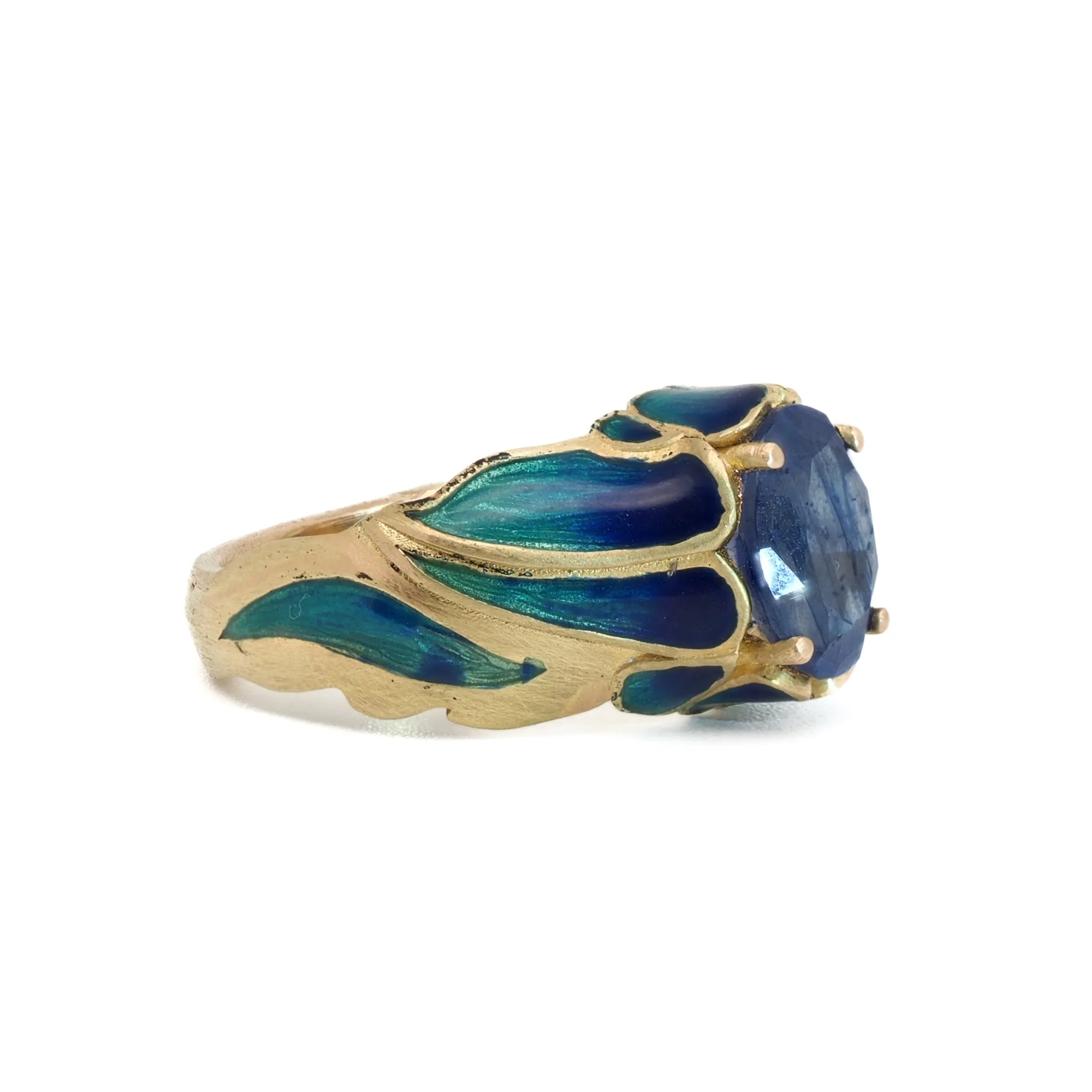 Sapphire Flame Ring