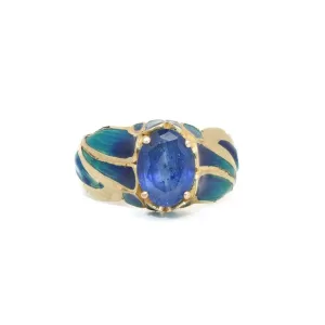 Sapphire Flame Ring
