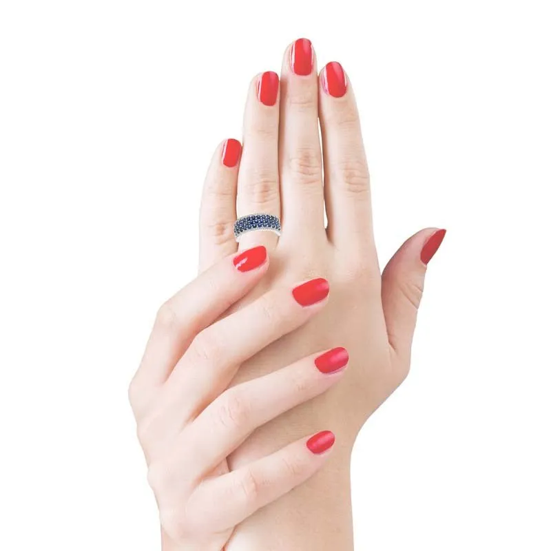 Sapphire Three Row & Diamond Band