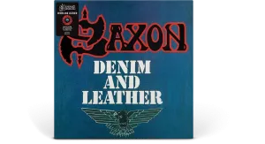 Saxon : Denim & Leather (Red & Black Splatter Vinyl)