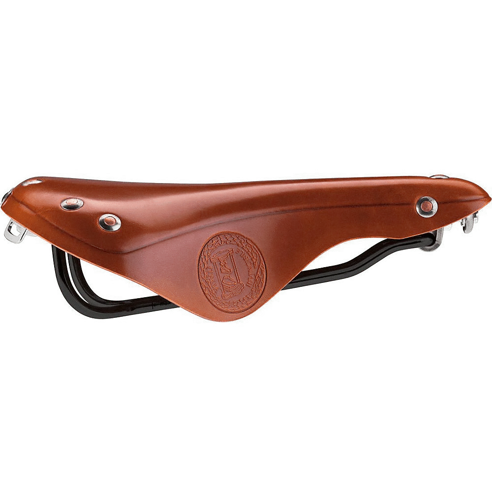 Selle Italia Epoca Leather Saddle Honey Leather Black CroMo Rails 176 x 281
