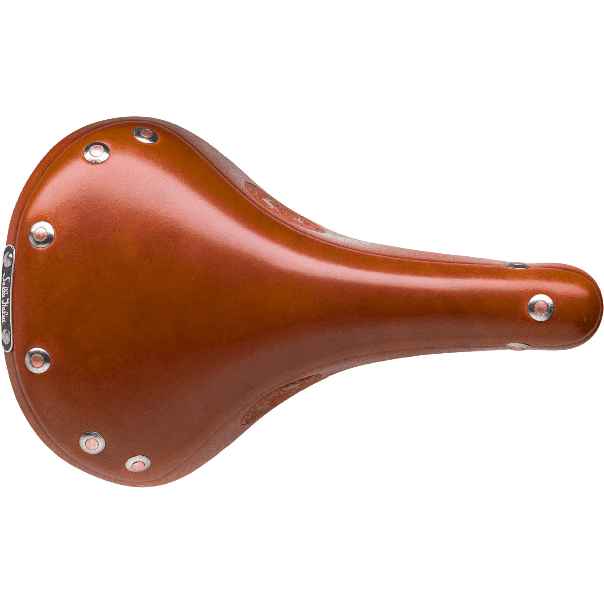 Selle Italia Epoca Leather Saddle Honey Leather Black CroMo Rails 176 x 281