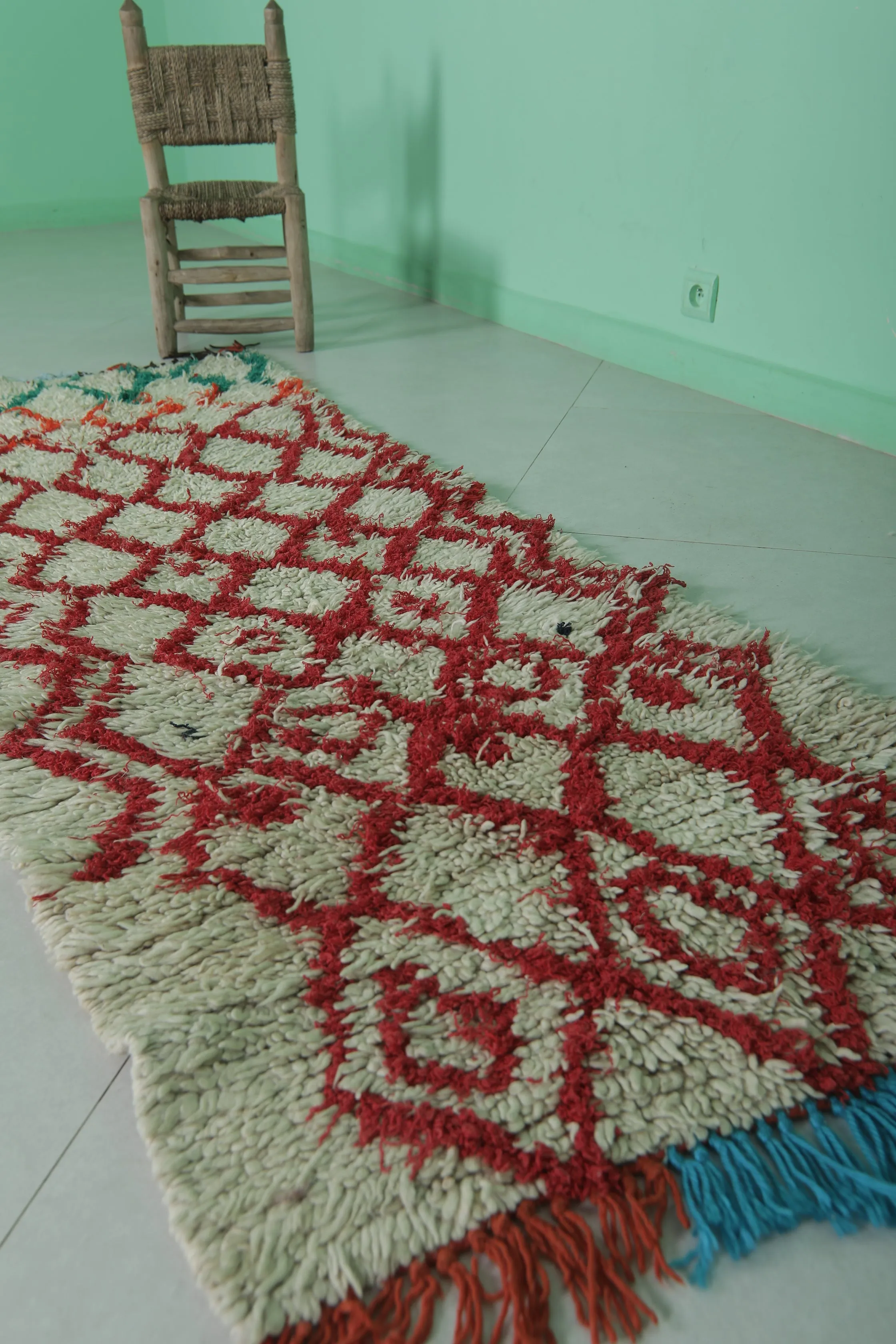 Shaggy Azilal Rug – 2.4 x 6.5 Feet | Moroccan Handmade Runner