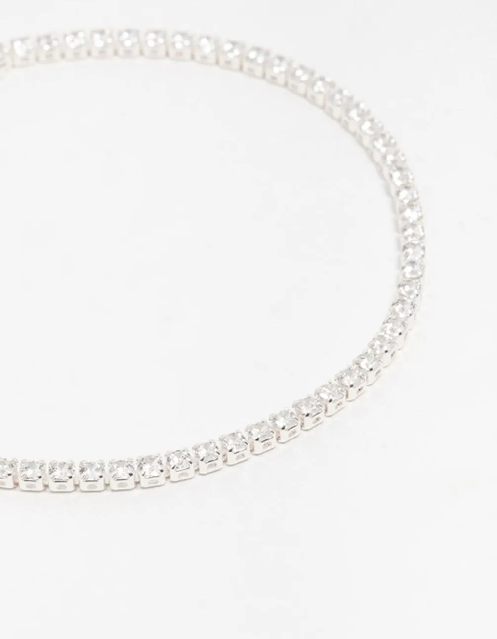 Silver Cubic Zirconia Mini Tennis Bracelet