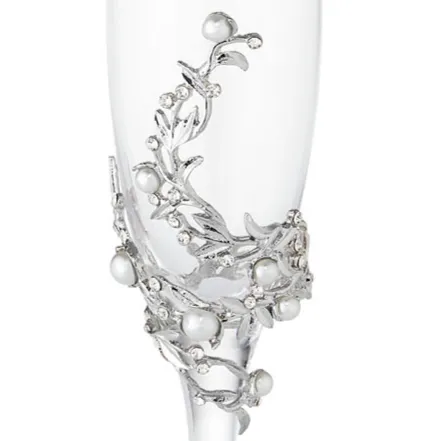 Silver Eleanor Flute (Set of 2) by Olivia Riegel