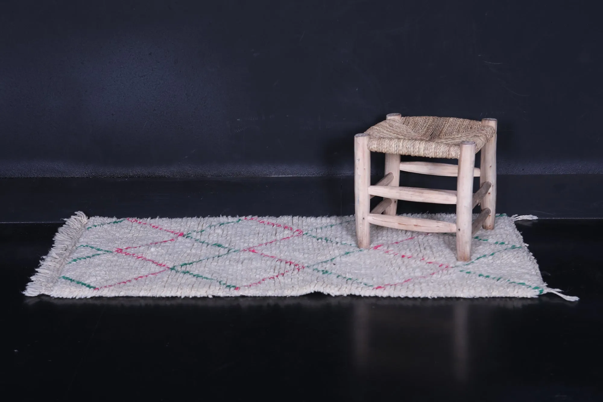 Small Azilal Hallway Rug – 2 x 4.1 ft | Handwoven Moroccan Accent