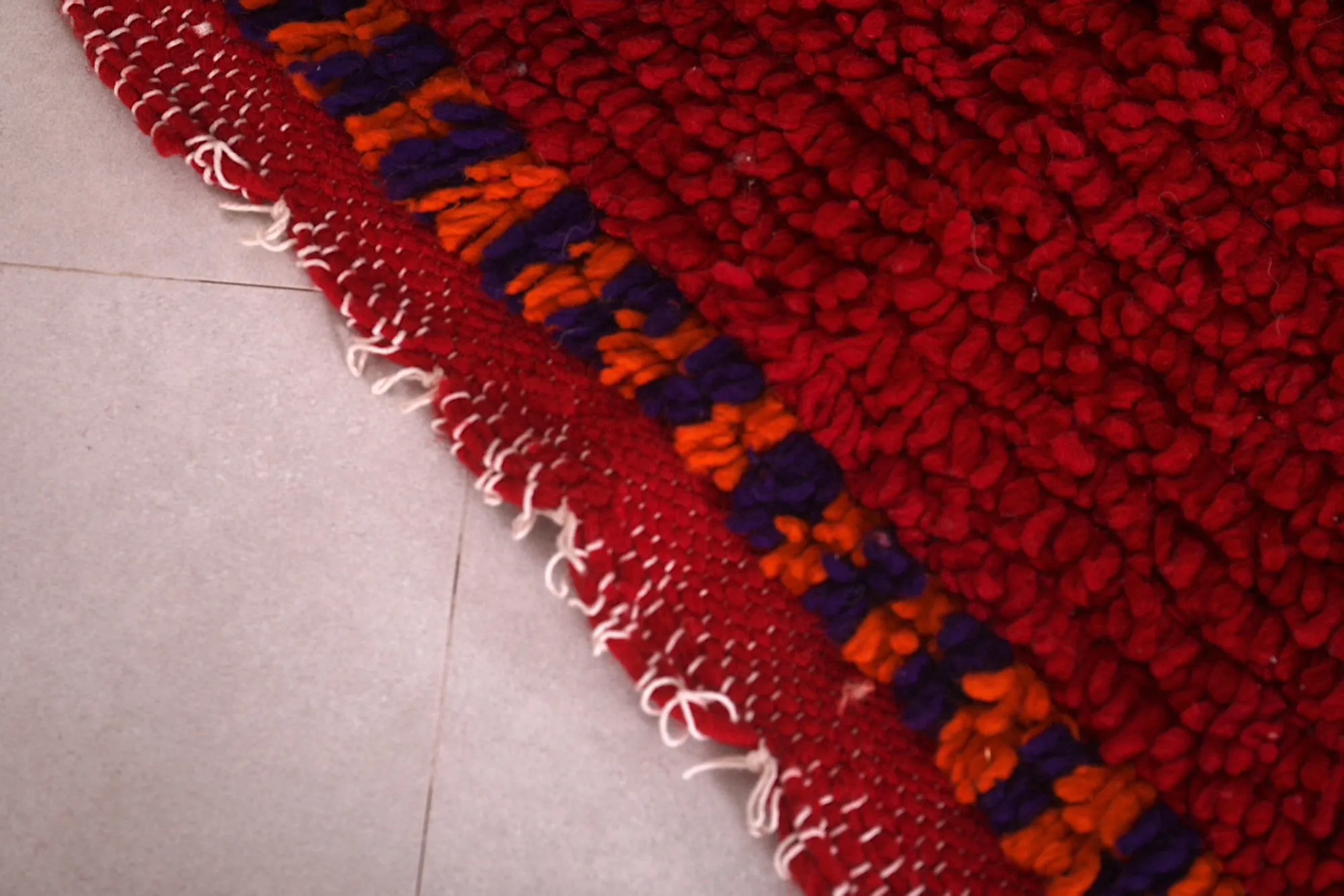 Small Red Berber Rug 1.8 x 3.3 Feet - Vibrant Moroccan Accent