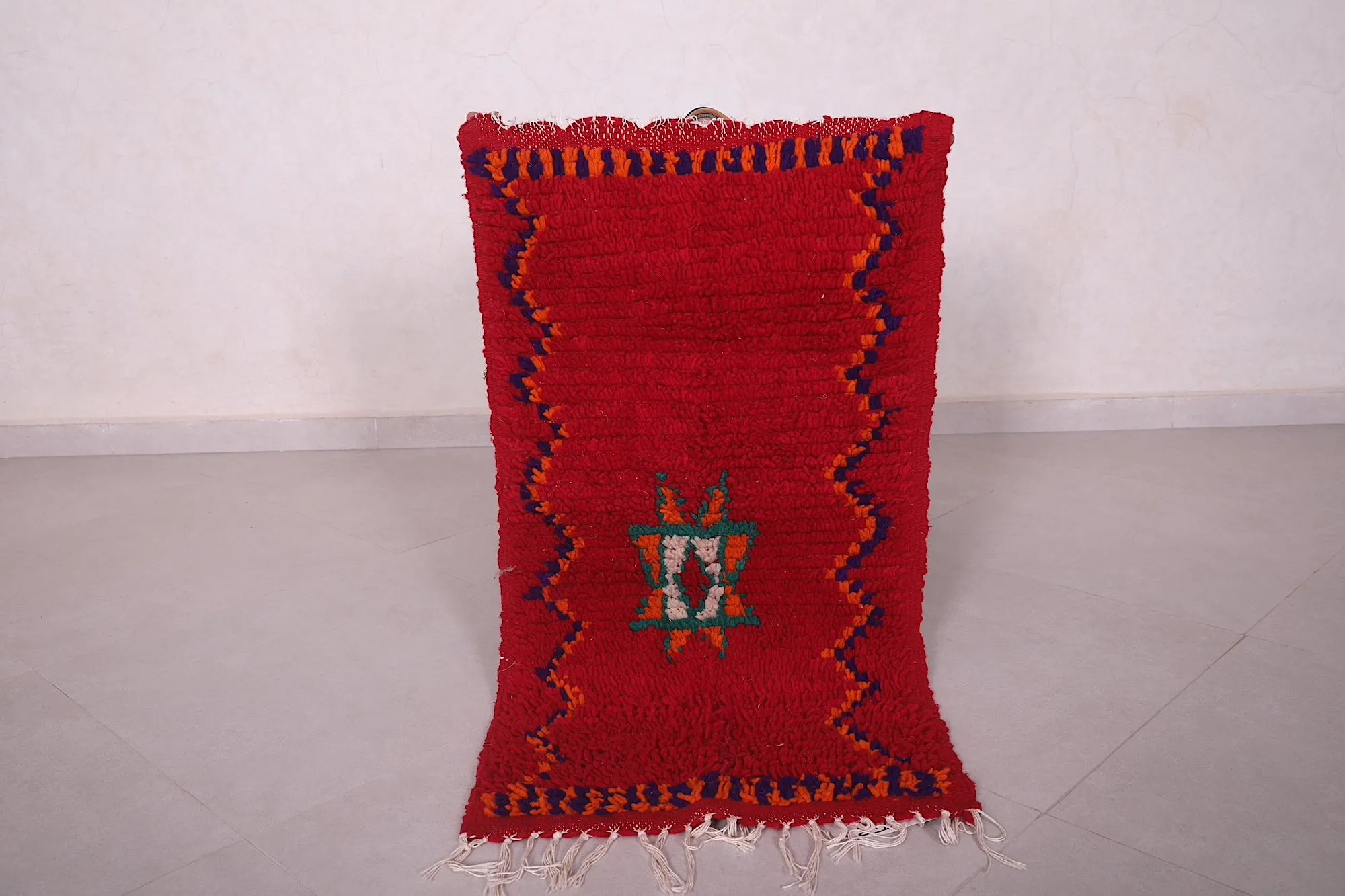 Small Red Berber Rug 1.8 x 3.3 Feet - Vibrant Moroccan Accent