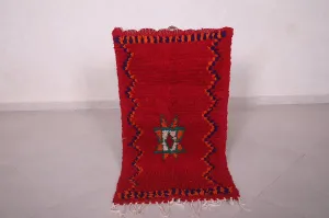 Small Red Berber Rug 1.8 x 3.3 Feet - Vibrant Moroccan Accent