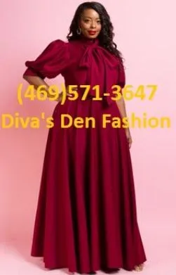 Solid Long Puff Sleeve Dress