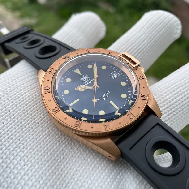 STEELDIVE SD1966S Top Hat Sapphire Bronze Watch V2