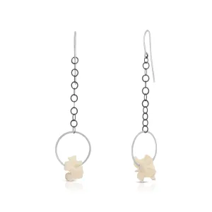 Sterling Silver & Python Vertebrae Earrings