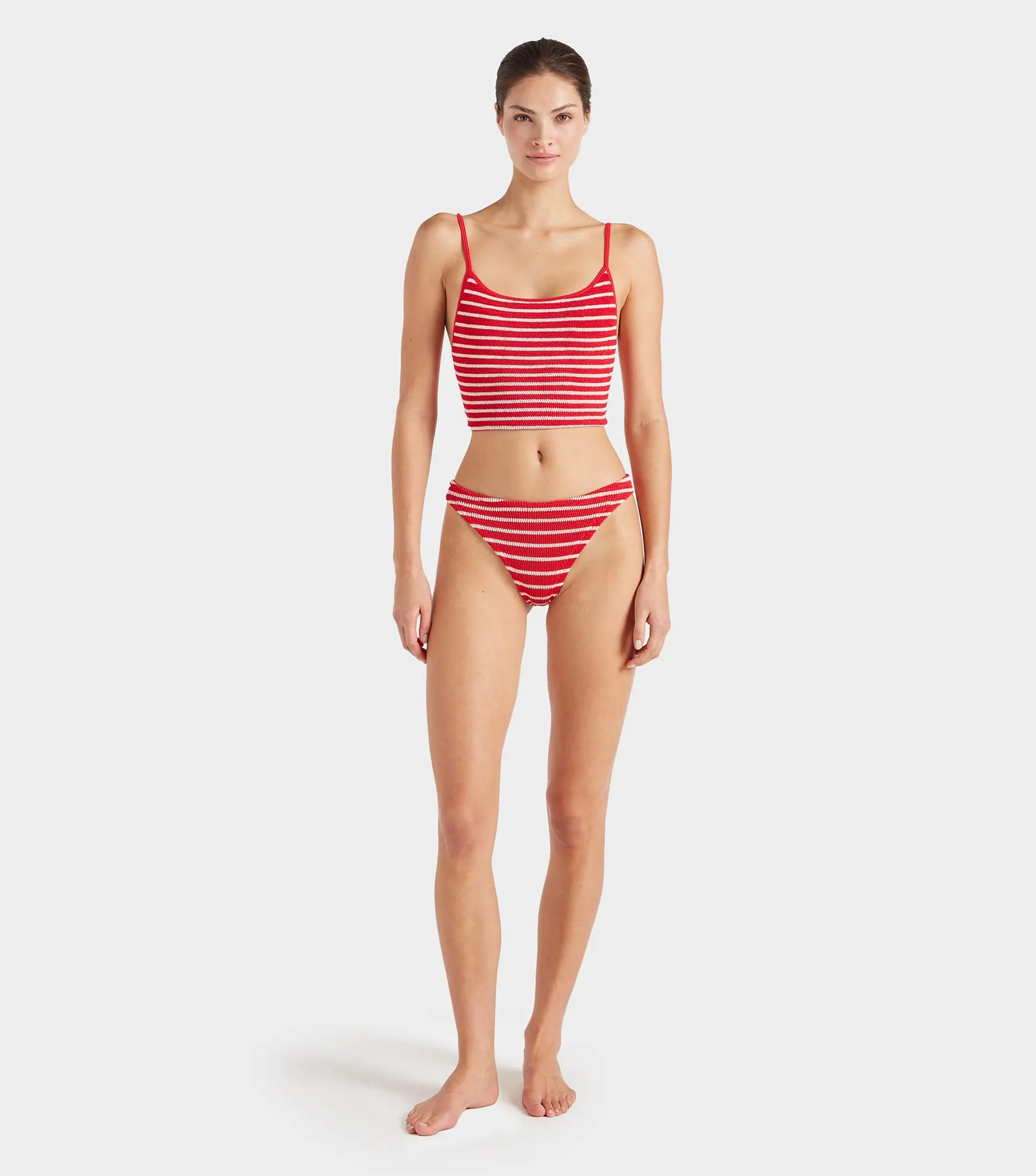 Strap Bikini - Red/White Stripe