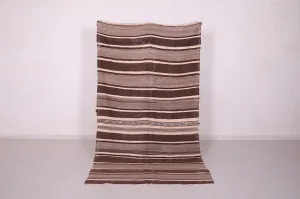 Striped Moroccan Berber Kilim Rug - 4.5x8.1 ft Handwoven