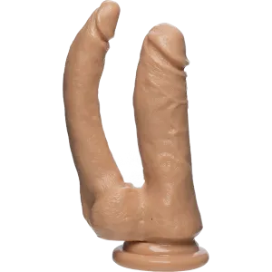 The D Double Dippin D Dildo Firmskyn Vanilla Beige