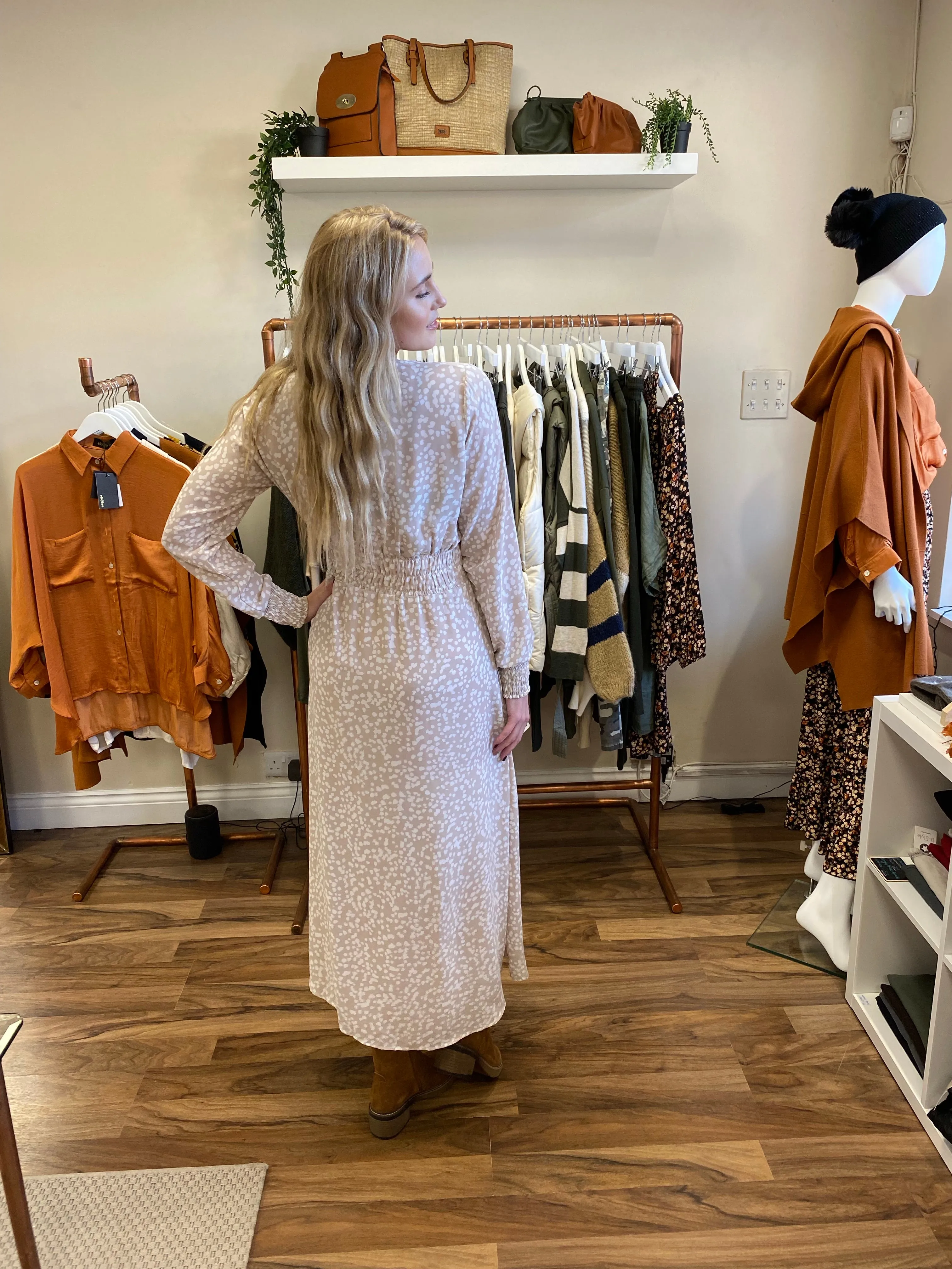 The Helen Dress in Champagne Bubbles