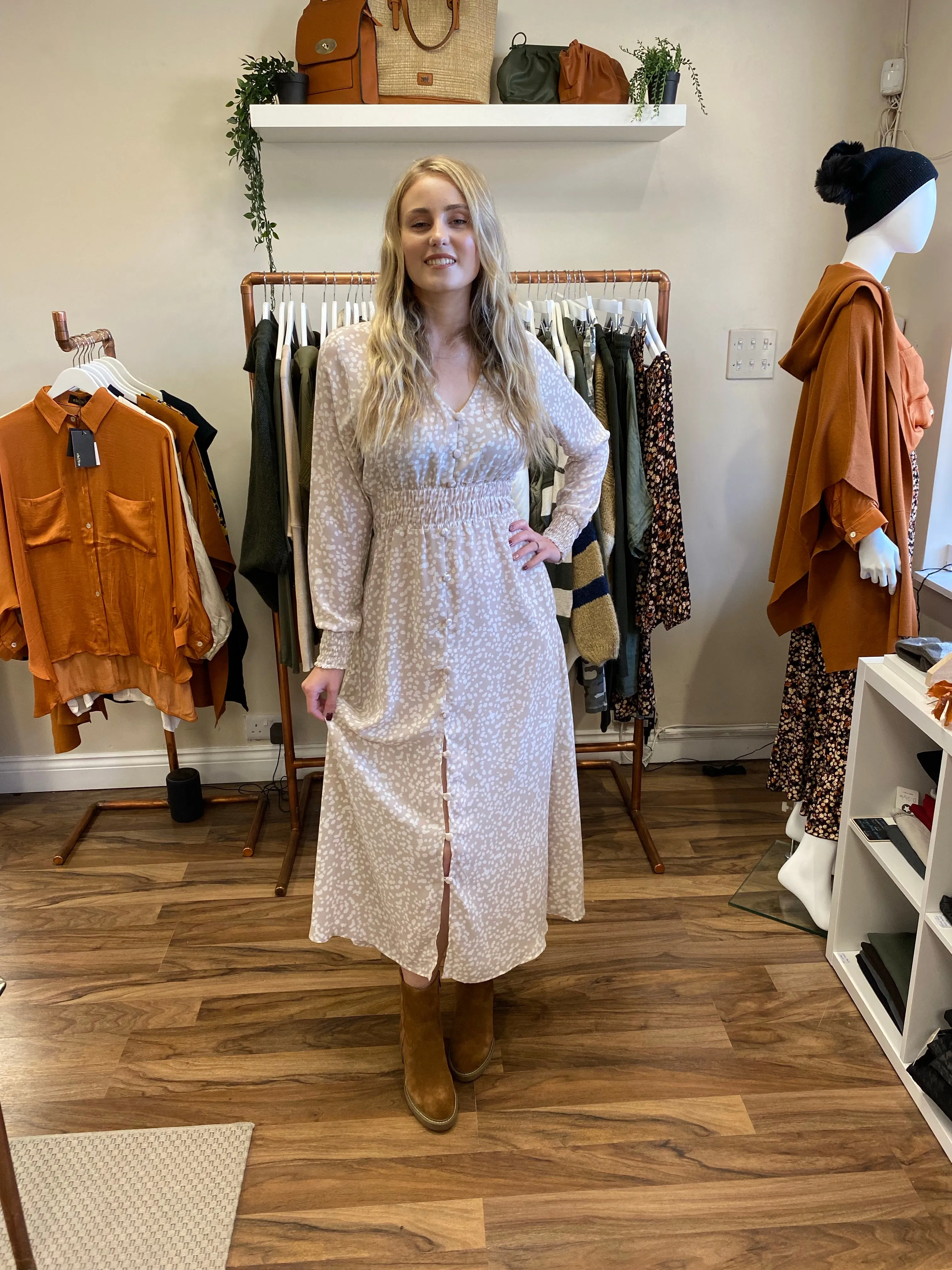 The Helen Dress in Champagne Bubbles