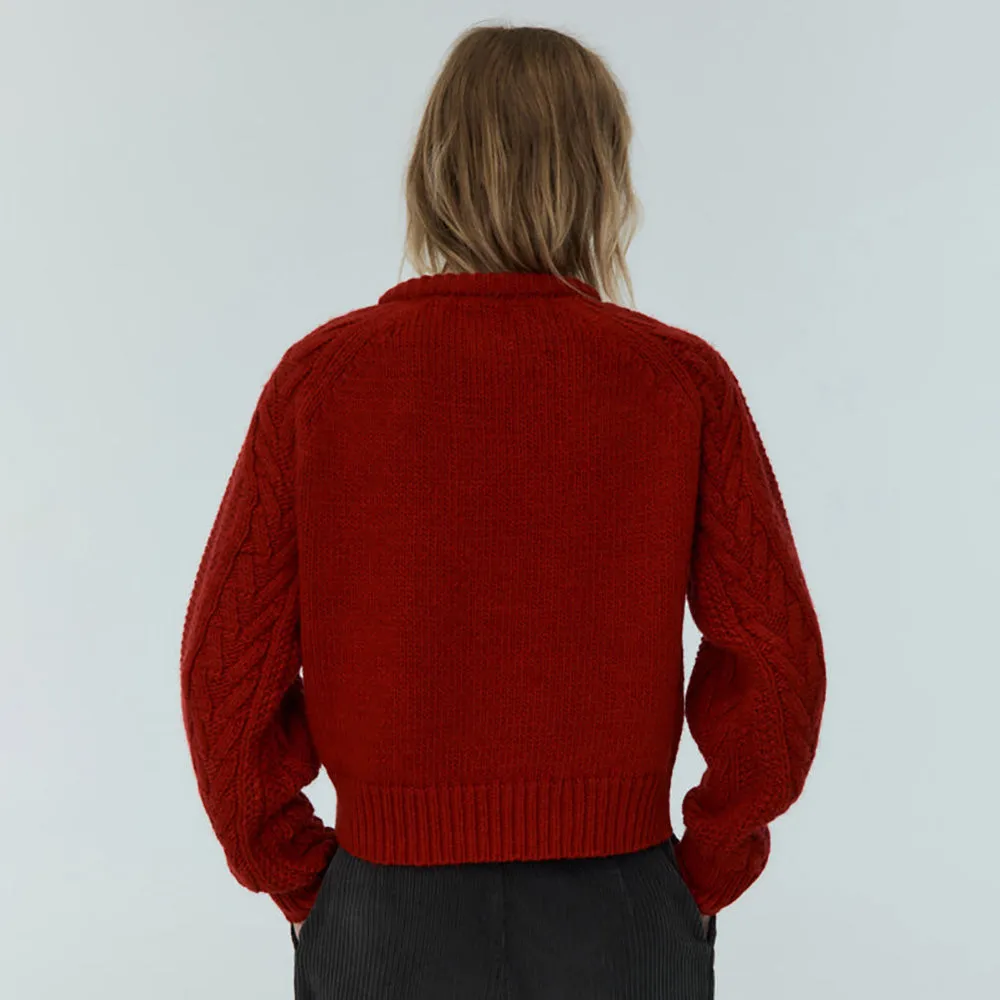 Tibet Woman's Jumper | Ruby Dusk