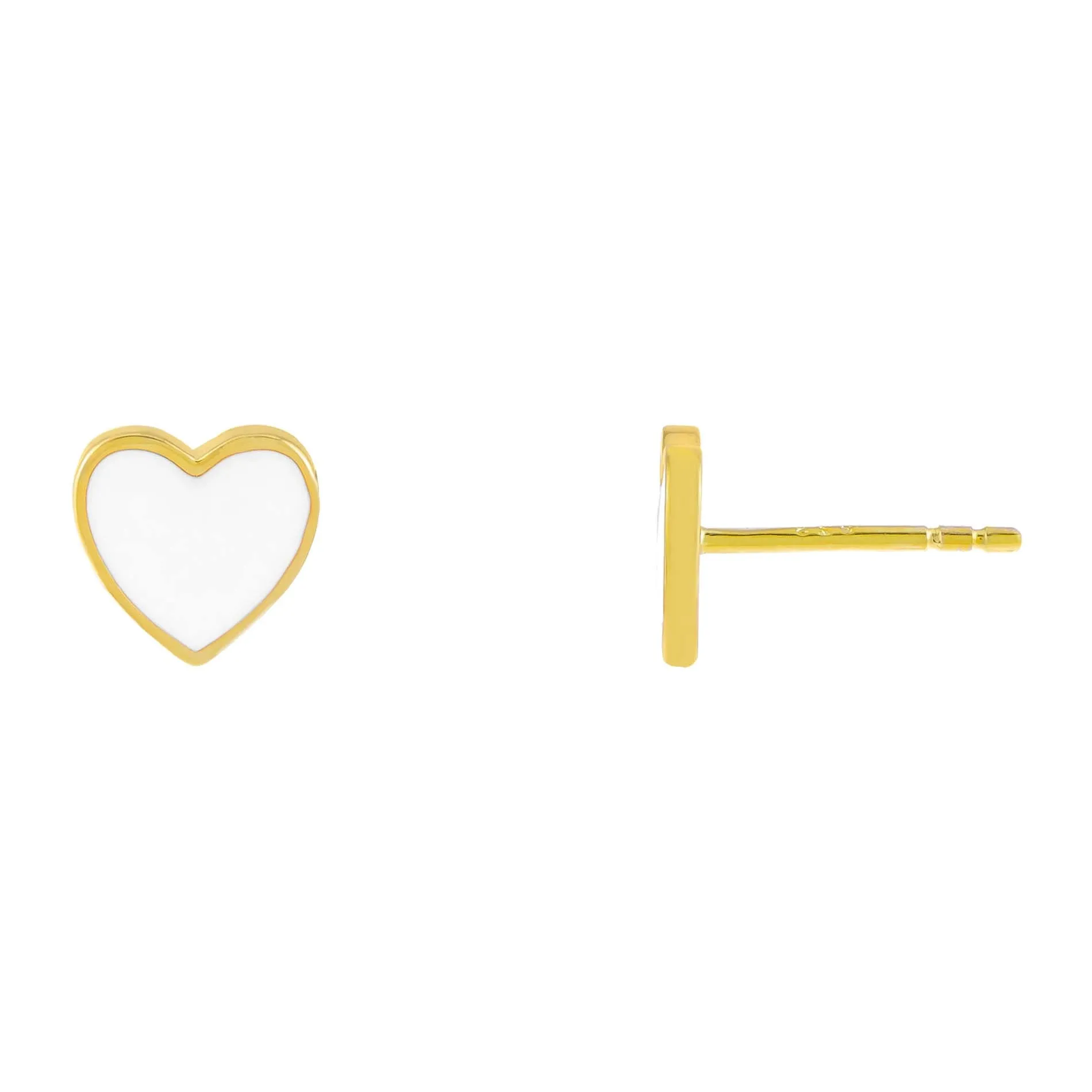 Tiny Heart Enamel Stud Earring
