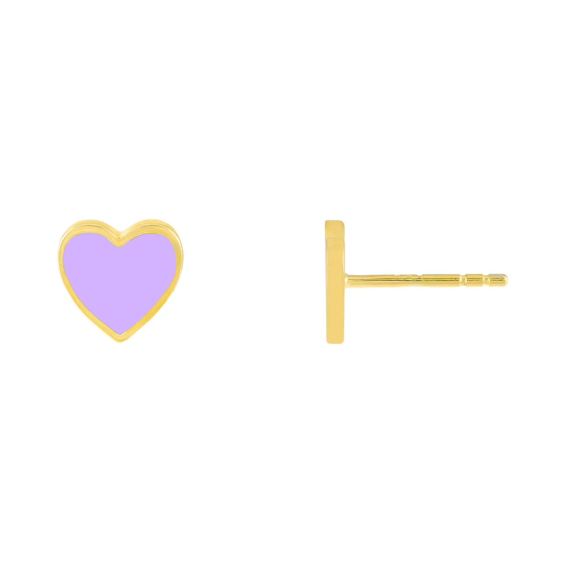 Tiny Heart Enamel Stud Earring