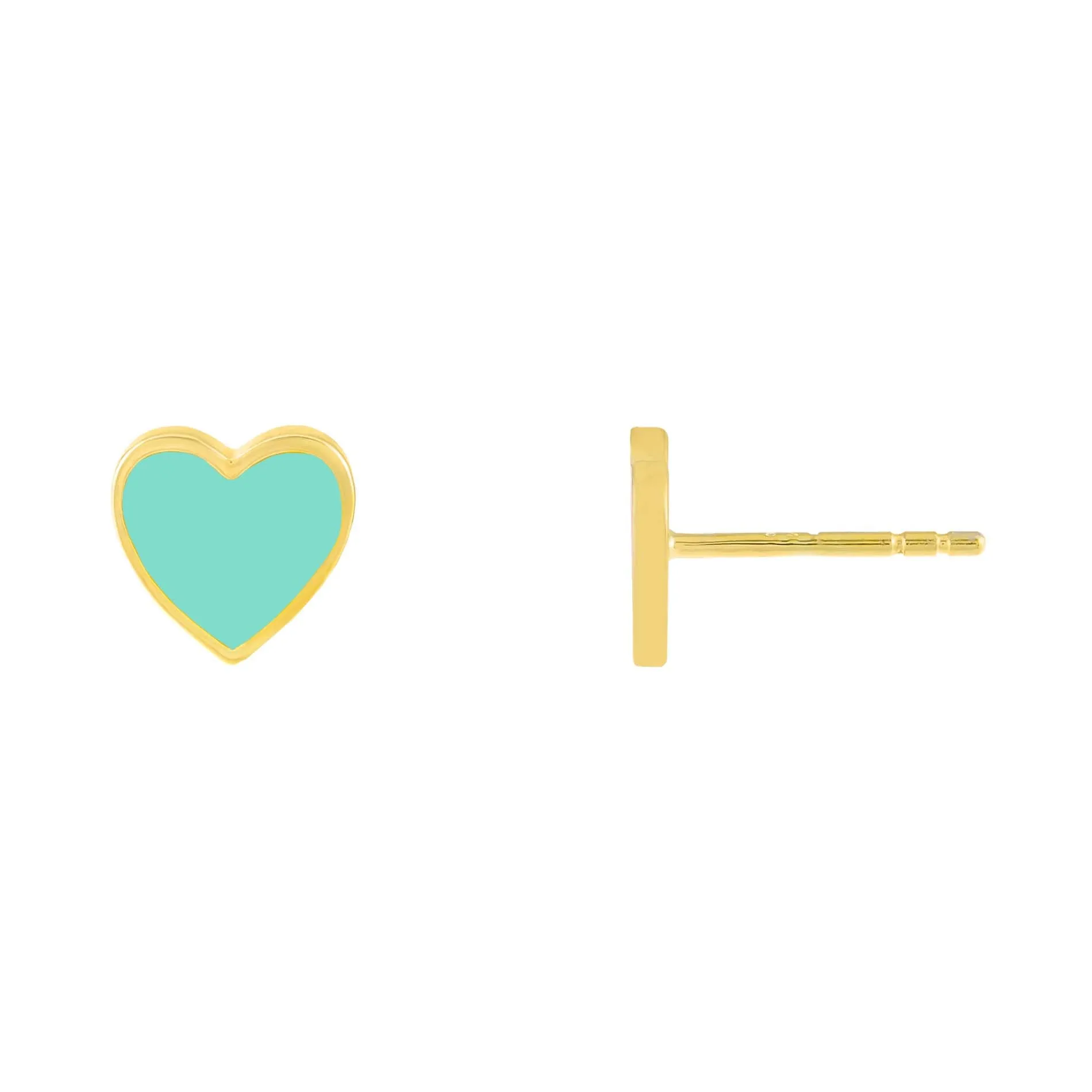 Tiny Heart Enamel Stud Earring