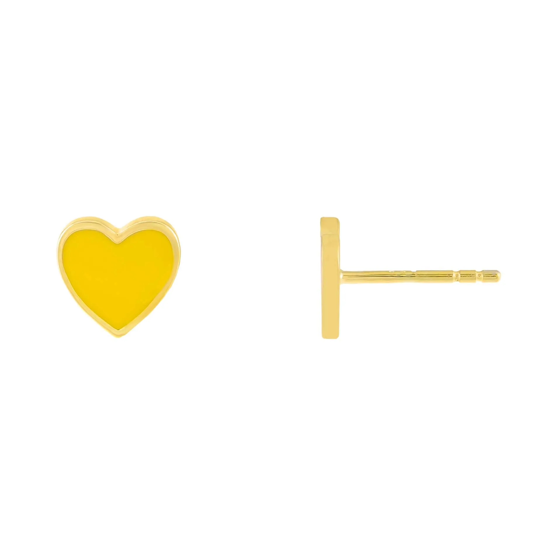 Tiny Heart Enamel Stud Earring