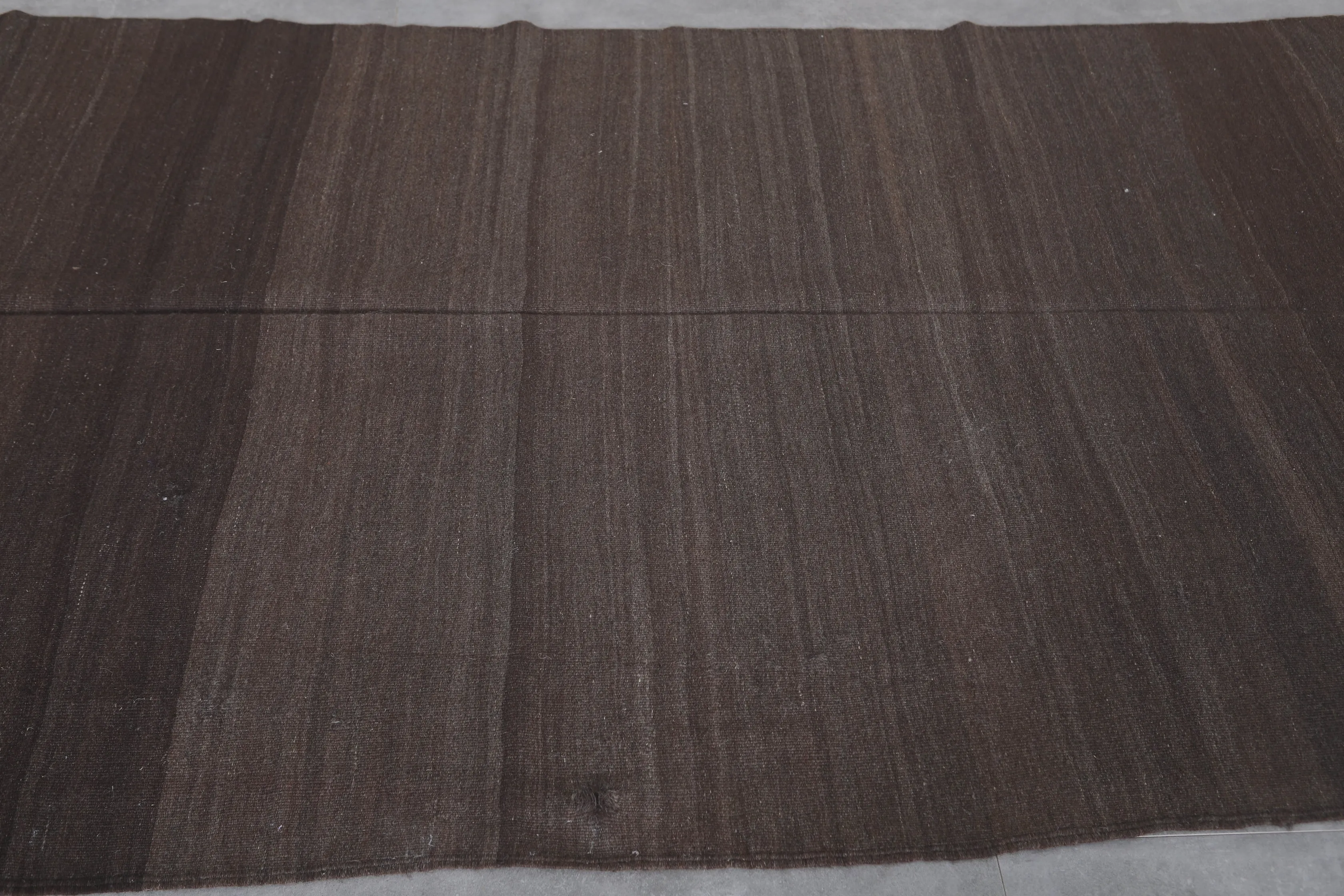 Traditional Moroccan Berber Kilim Rug - 4.2 FT X 9.2 FT | Minimalist Wool Weave