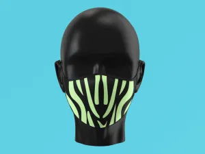 Tribal Blend (Neon Green) - Face Mask