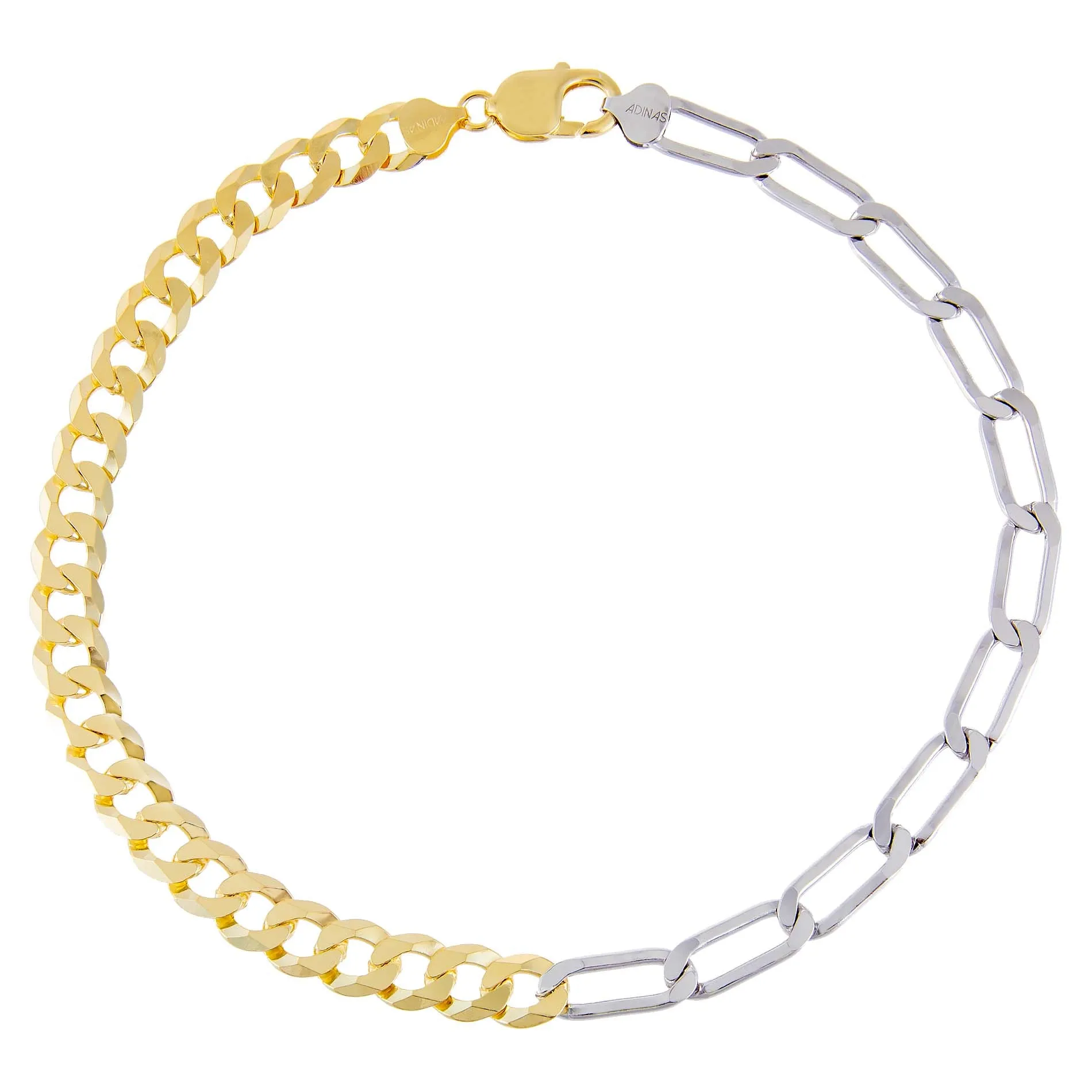 Two Tone Cuban X Twisted Paperclip Necklace