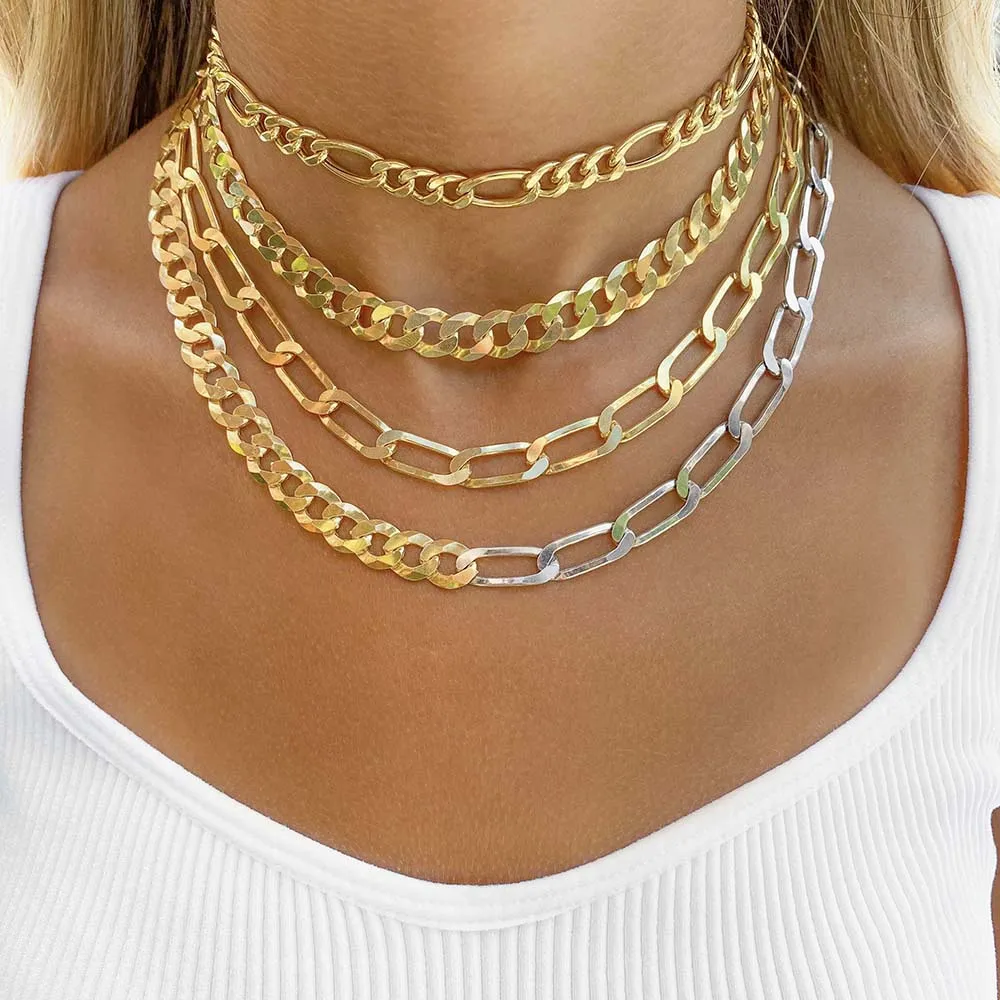 Two Tone Cuban X Twisted Paperclip Necklace