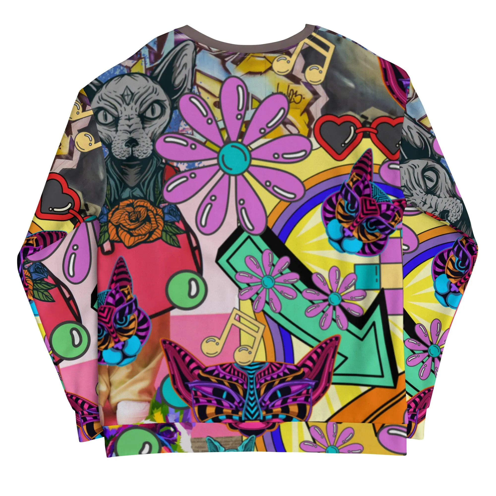 Unisex Sweatshirt, Creepy Cute Decora Kei Skull