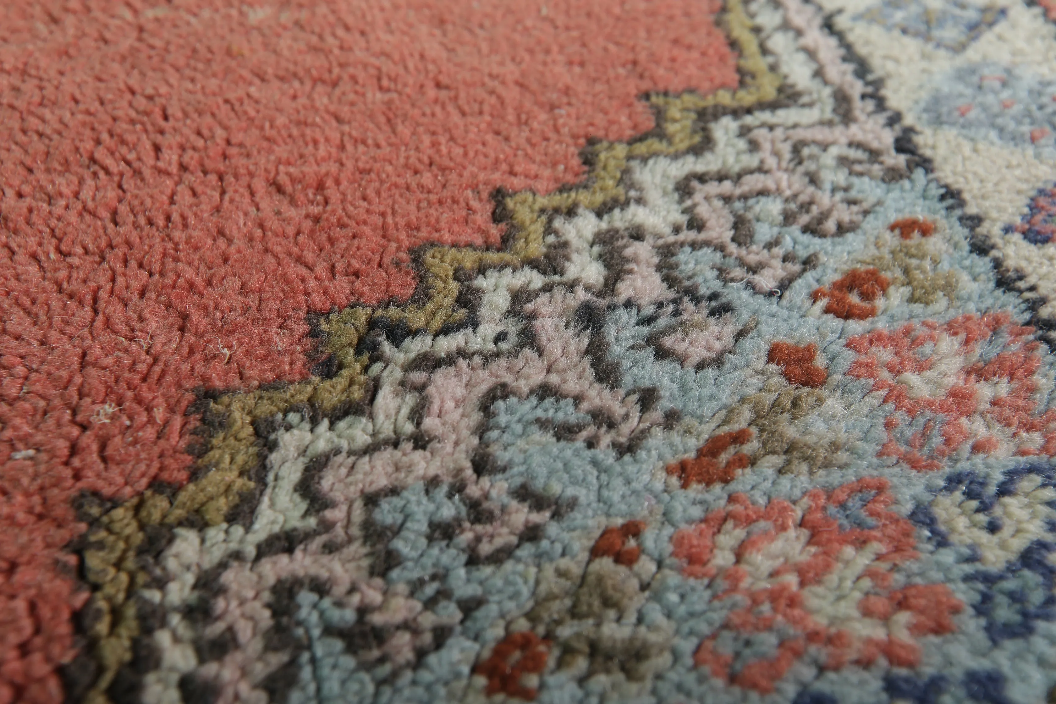Vintage Azilal Rug 2.7 x 4.4 FT - Moroccan Floral & Geometric Design