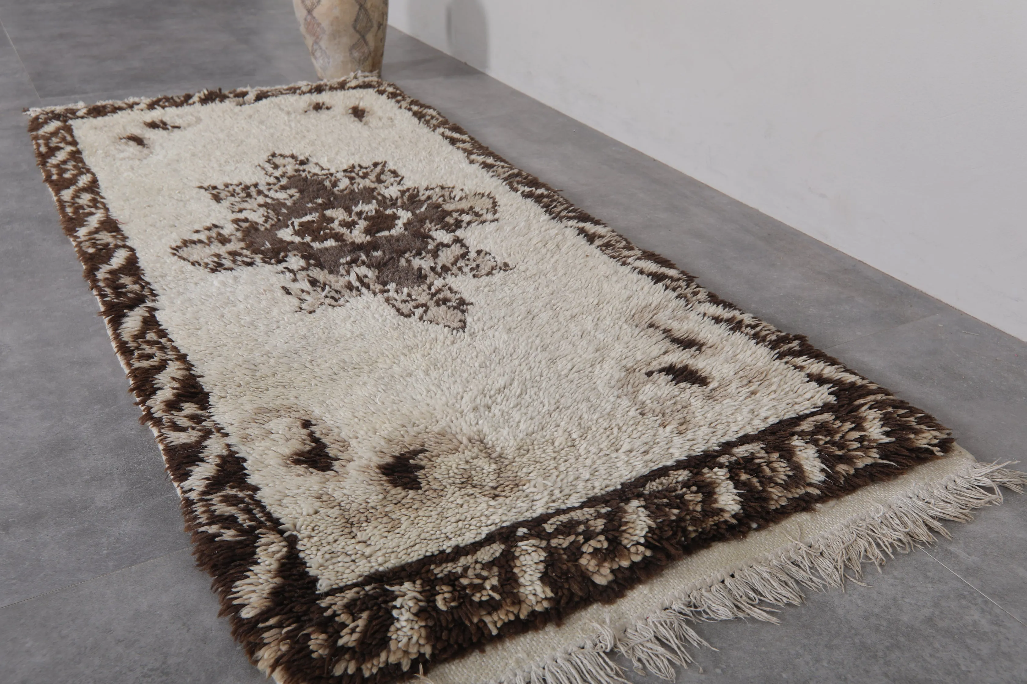 Vintage Berber Carpet – 2.3 x 6.3 ft Handmade Moroccan Rug