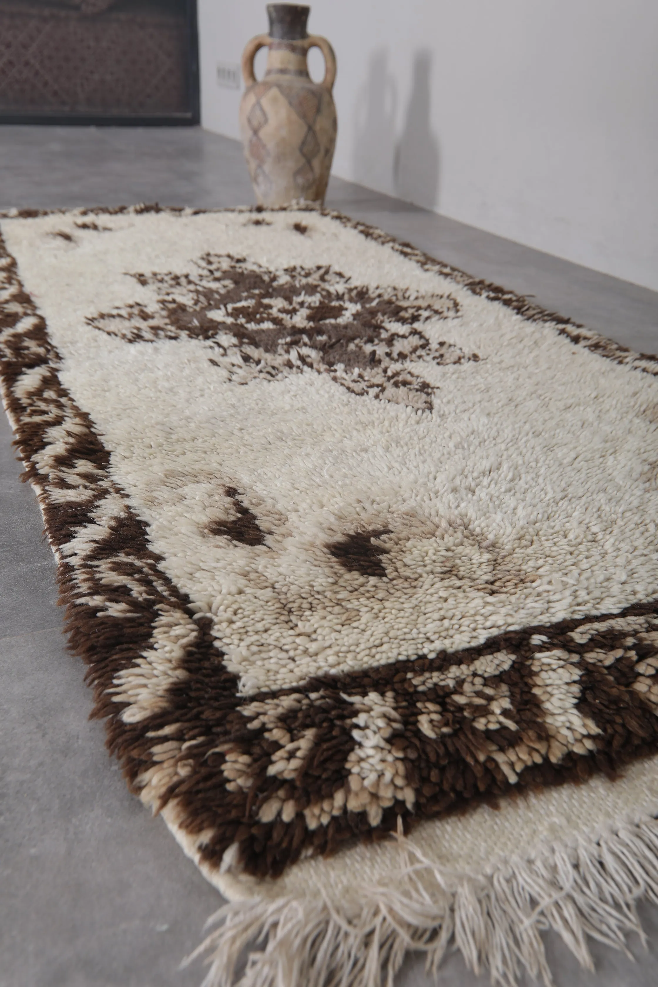 Vintage Berber Carpet – 2.3 x 6.3 ft Handmade Moroccan Rug