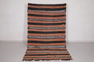 Vintage Berber Kilim Rug - Handwoven Moroccan Beauty | 5ft x 8.6ft