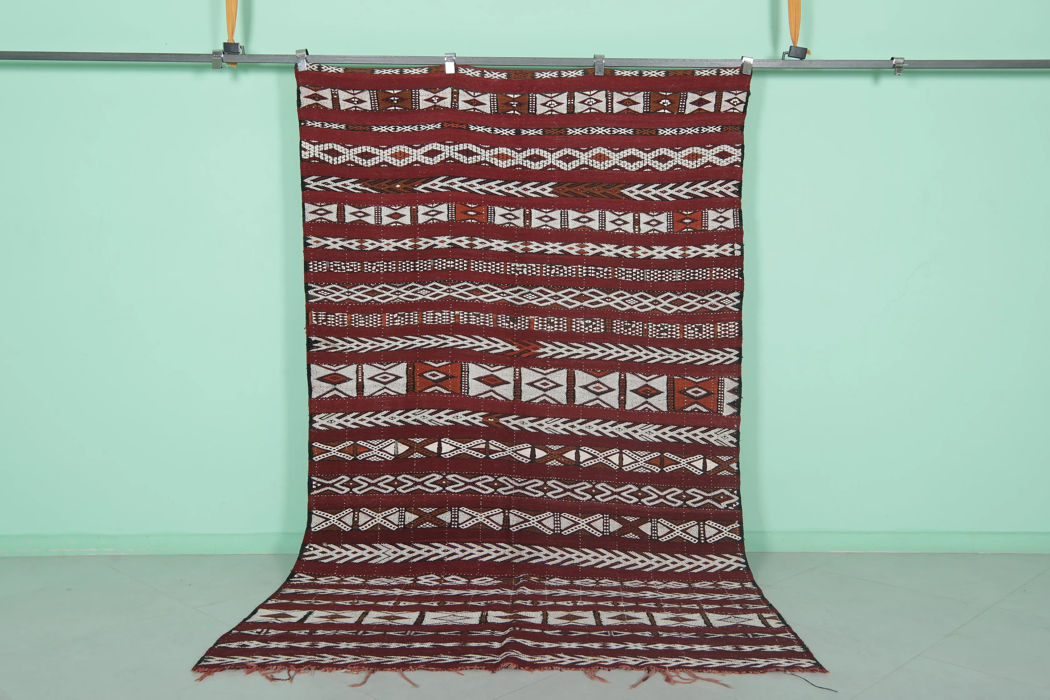 Vintage Berber Rug - 5.3 ft x 9 ft - Moroccan Beni Ourain Carpet