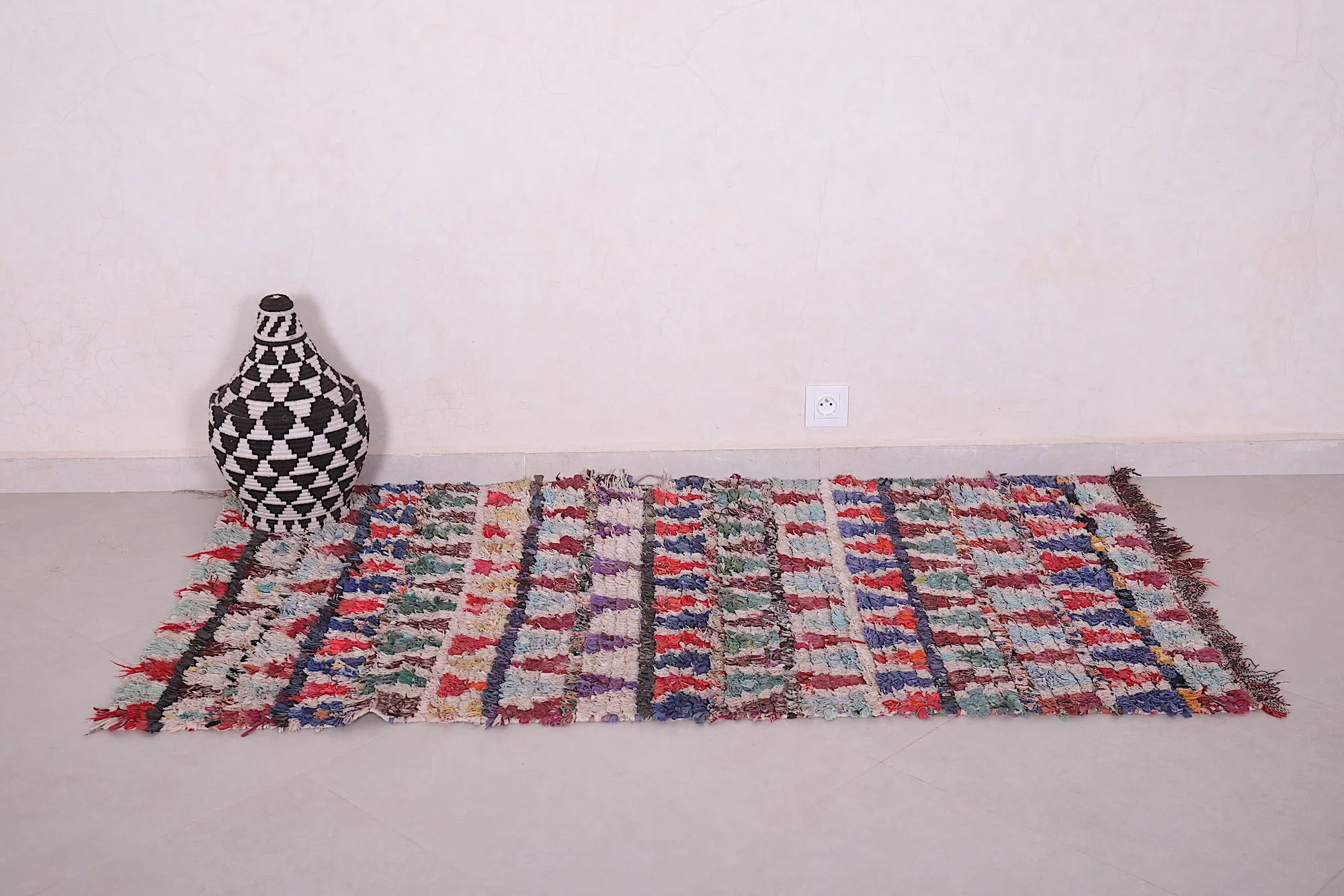 Vintage Berber Runner Rug - 3.2x5.7 ft | Handwoven Moroccan Design