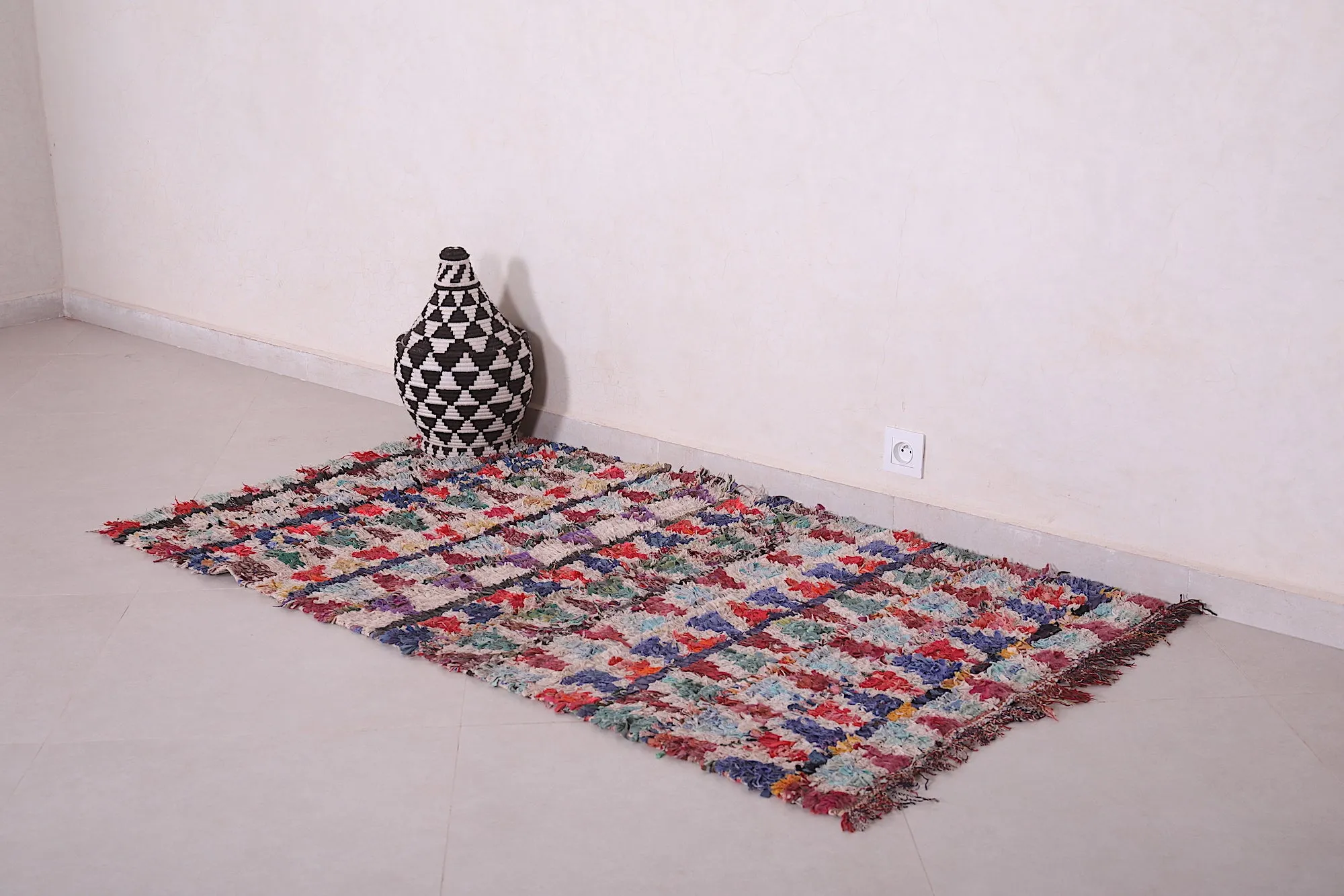 Vintage Berber Runner Rug - 3.2x5.7 ft | Handwoven Moroccan Design