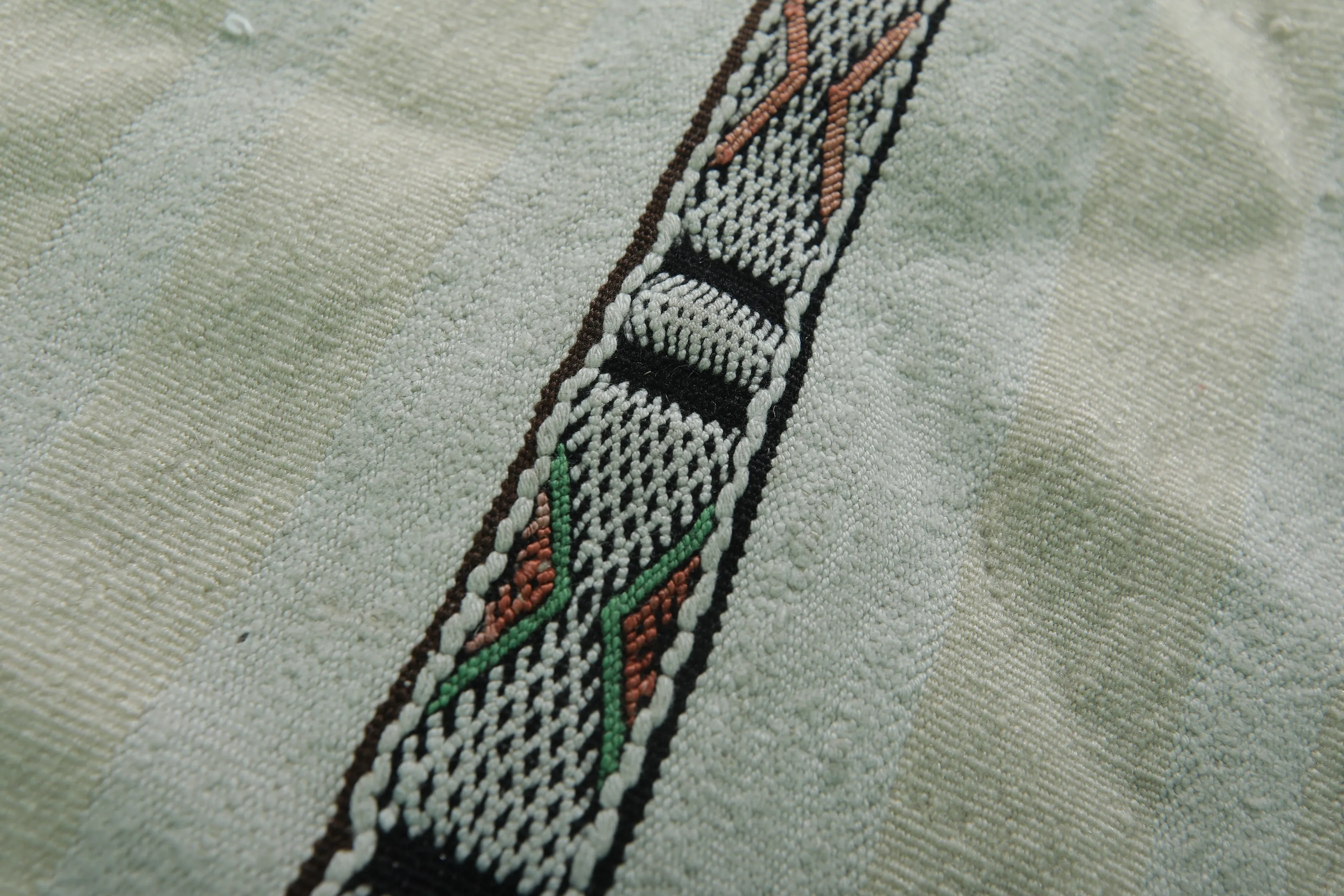 Vintage Berber Wedding Blanket 3.4 x 5.8 ft | Handwoven Moroccan Textile