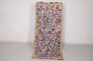 Vintage Boucherouite Runner Rug 3 x 7.2 Feet - Handwoven Moroccan Charm